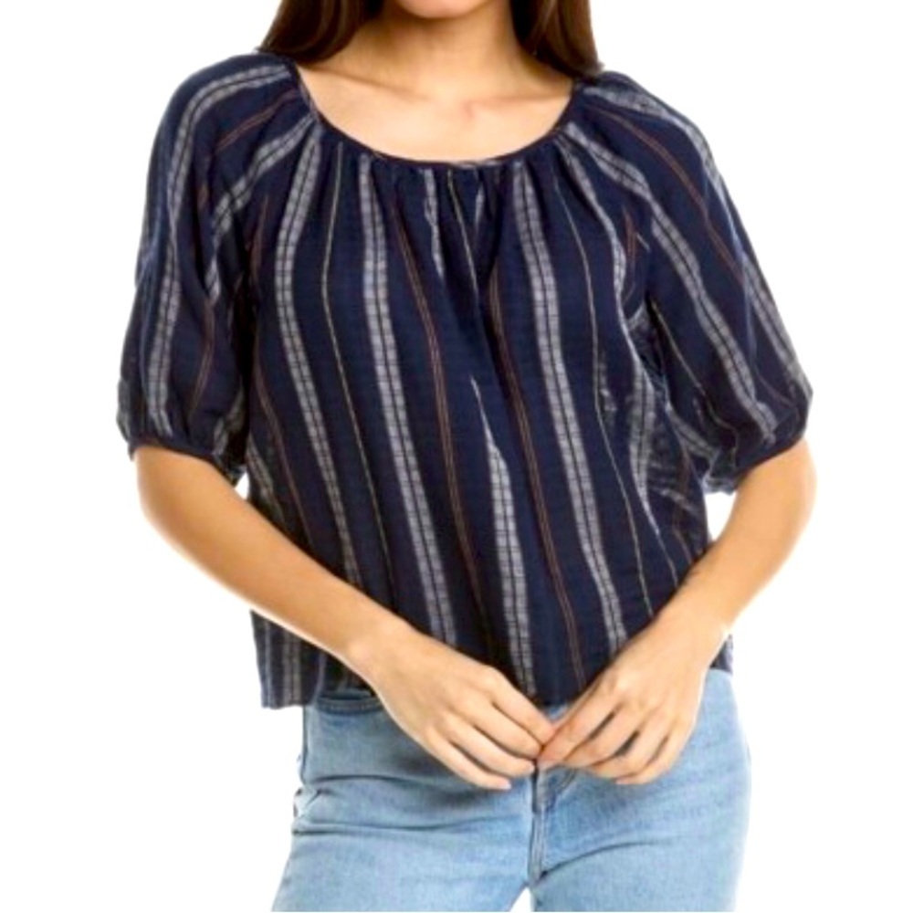 DREW NWT Sz XS Navy Striped “Aria” Top